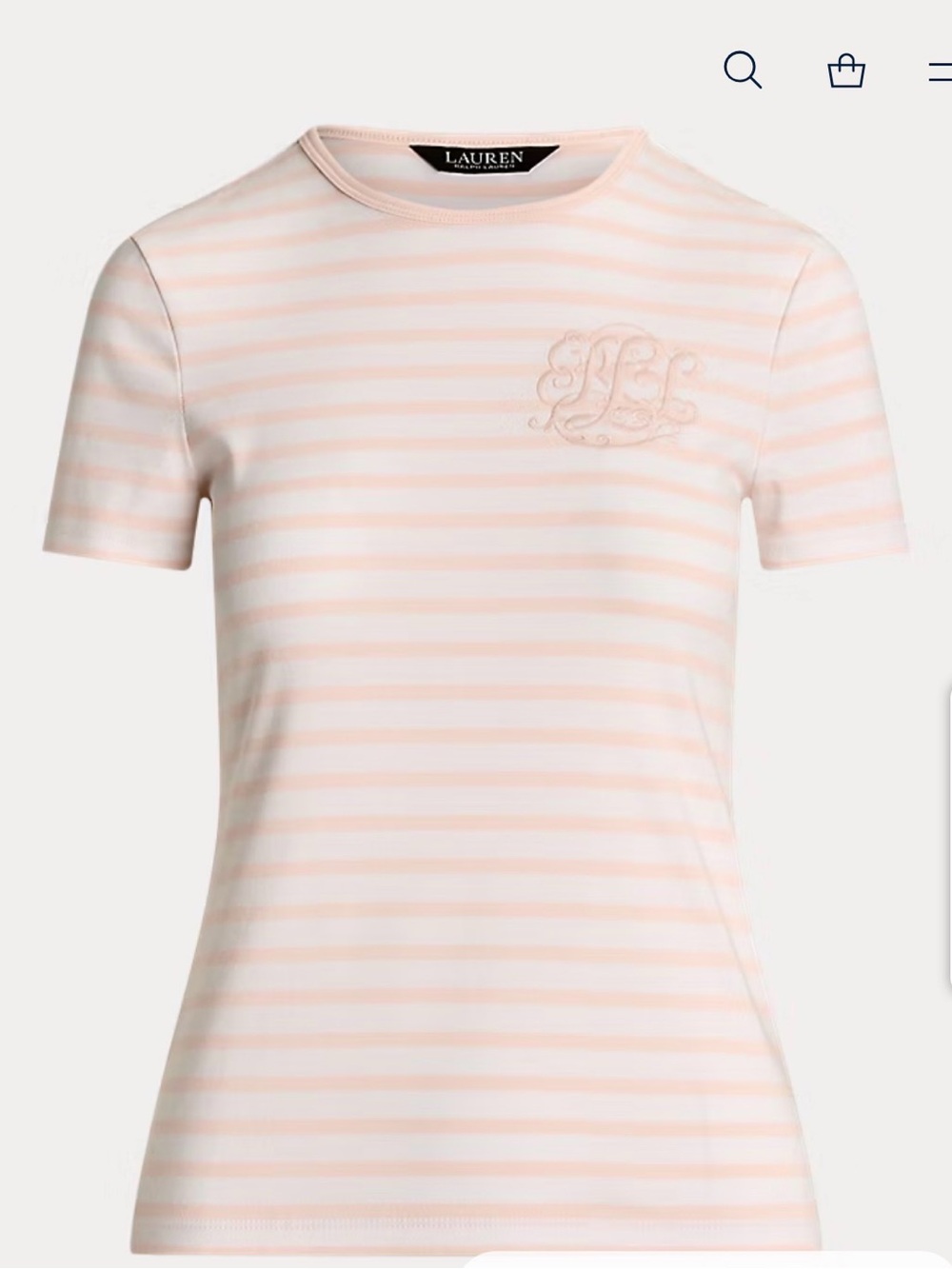 Lauren Ralph Lauren Stretch Cotton Crew Neck